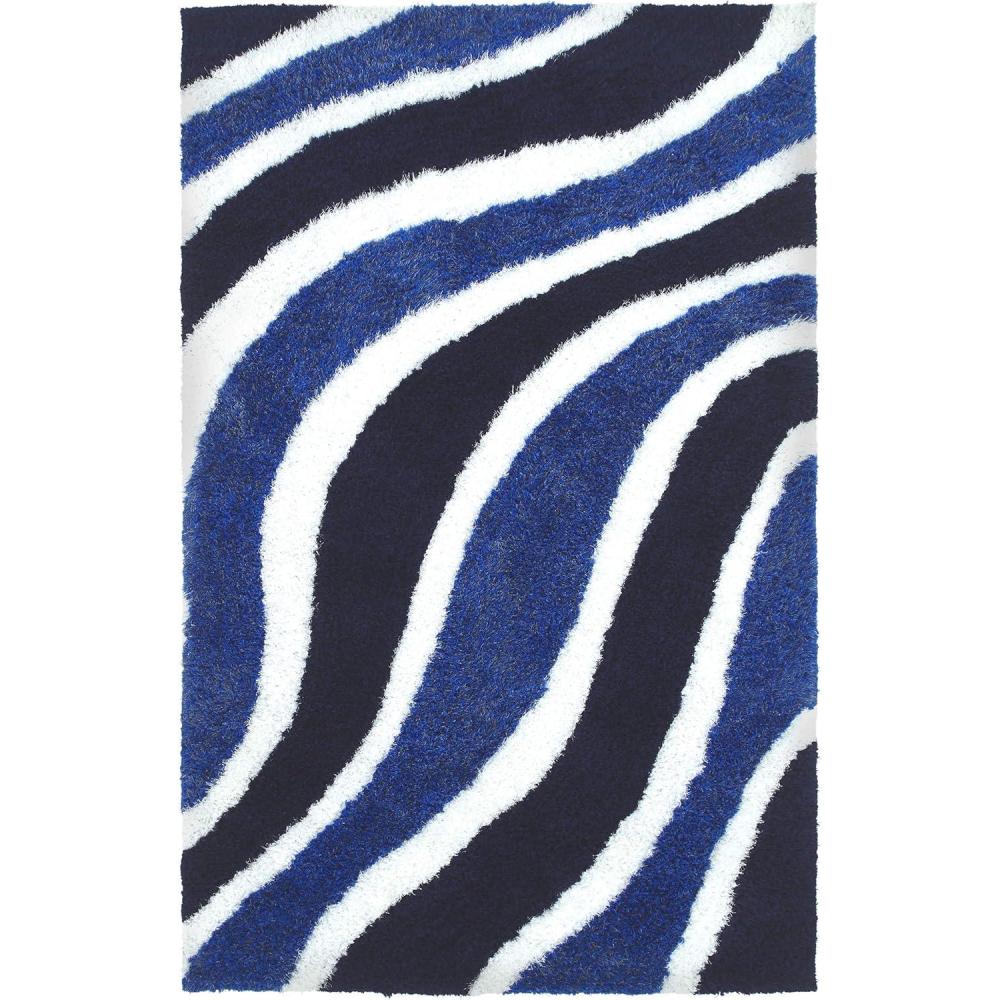 imageSuperior Waverling Shag Indoor Area Rug Navy Blue 5 x 8