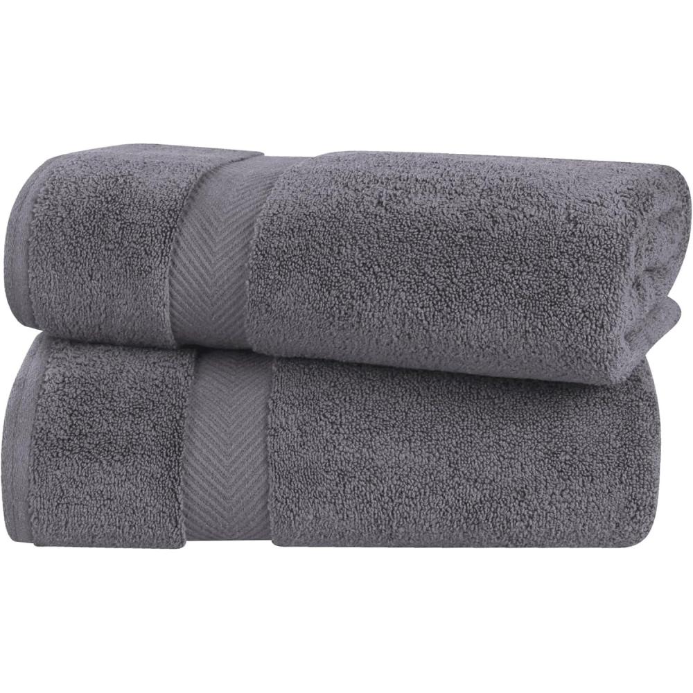 imageSuperior Zero Twist 100 Cotton Bathroom Towels Super Soft Fluffy and Absorbent Premium Quality 6 Piece Towel Set with 2 Washcloths 2 Hand Towels and 2 Bath Towels CoralGrey