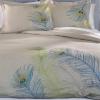 100% Cotton, 3-Piece Full/Queen Single Ply, Soft, Embroidered Peacock Duvet Cover Set(Multicolor)