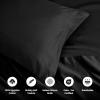 100% Egyptian Cotton 1500 Thread Count Oversized Standard Pillowcase Set Solid, White(Black)