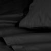 100% Egyptian Cotton 1500 Thread Count Oversized Standard Pillowcase Set Solid, White(Black)