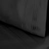100% Egyptian Cotton 1500 Thread Count Oversized Standard Pillowcase Set Solid, White(Black)