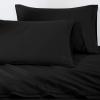 100% Egyptian Cotton 1500 Thread Count Oversized Standard Pillowcase Set Solid, White(Black)