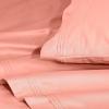 100% Egyptian Cotton 1500 Thread Count Oversized Standard Pillowcase Set Solid, White(Dusted Rose)