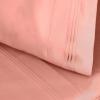 100% Egyptian Cotton 1500 Thread Count Oversized Standard Pillowcase Set Solid, White(Dusted Rose)