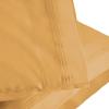 100% Egyptian Cotton 1500 Thread Count Oversized Standard Pillowcase Set Solid, White(Gold)