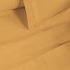 100% Egyptian Cotton 1500 Thread Count Oversized Standard Pillowcase Set Solid, White(Gold)