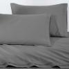 100% Egyptian Cotton 1500 Thread Count Oversized Standard Pillowcase Set Solid, White(Gray)