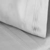 100% Egyptian Cotton 1500 Thread Count Oversized Standard Pillowcase Set Solid, White(Platinum)