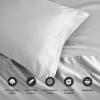 100% Egyptian Cotton 1500 Thread Count Oversized Standard Pillowcase Set Solid, White(Platinum)