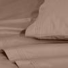 100% Egyptian Cotton 1500 Thread Count Oversized Standard Pillowcase Set Solid, White(Taupe)