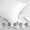 100% Egyptian Cotton 1500 Thread Count Oversized Standard Pillowcase Set Solid, White(White)