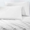 100% Egyptian Cotton 1500 Thread Count Oversized Standard Pillowcase Set Solid, White(White)