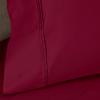 1200 Thread Count 100% Egyptian Cotton, Soft and Breathable, 2-Piece King Pillowcase Set Solid, White(Burgundy)