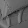 1200 Thread Count 100% Egyptian Cotton, Soft and Breathable, 2-Piece King Pillowcase Set Solid, White(Charcoal)