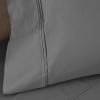 1200 Thread Count 100% Egyptian Cotton, Soft and Breathable, 2-Piece King Pillowcase Set Solid, White(Charcoal)