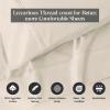 1200 Thread Count 100% Egyptian Cotton, Soft and Breathable, 2-Piece King Pillowcase Set Solid, White(Ivory)