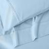 1200 Thread Count 100% Egyptian Cotton, Soft and Breathable, 2-Piece King Pillowcase Set Solid, White(Light Blue)