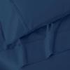 1200 Thread Count 100% Egyptian Cotton, Soft and Breathable, 2-Piece King Pillowcase Set Solid, White(Navy Blue)