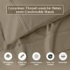 1200 Thread Count 100% Egyptian Cotton, Soft and Breathable, 2-Piece King Pillowcase Set Solid, White(Taupe)