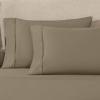1200 Thread Count 100% Egyptian Cotton, Soft and Breathable, 2-Piece King Pillowcase Set Solid, White(Taupe)