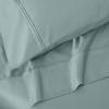 1200 Thread Count 100% Egyptian Cotton, Soft and Breathable, 2-Piece King Pillowcase Set Solid, White(Teal)