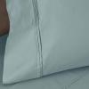1200 Thread Count 100% Egyptian Cotton, Soft and Breathable, 2-Piece King Pillowcase Set Solid, White(Teal)