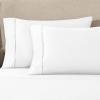 1200 Thread Count 100% Egyptian Cotton, Soft and Breathable, 2-Piece King Pillowcase Set Solid, White(White)