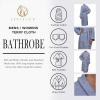 Cotton Unisex Terry Robe, Soft And Absorbent Robes For Men And Women, Bathroom Accessories(Blue)