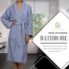 Cotton Unisex Terry Robe, Soft And Absorbent Robes For Men And Women, Bathroom Accessories(Blue)