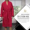 Cotton Unisex Terry Robe, Soft And Absorbent Robes For Men And Women, Bathroom Accessories(Burgundy)