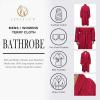 Cotton Unisex Terry Robe, Soft And Absorbent Robes For Men And Women, Bathroom Accessories(Burgundy)