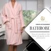 Cotton Unisex Terry Robe, Soft And Absorbent Robes For Men And Women, Bathroom Accessories(Pink)