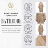 Cotton Unisex Terry Robe, Soft And Absorbent Robes For Men And Women, Bathroom Accessories(Taupe)