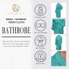 Cotton Unisex Terry Robe, Soft And Absorbent Robes For Men And Women, Bathroom Accessories(Teal)