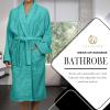 Cotton Unisex Terry Robe, Soft And Absorbent Robes For Men And Women, Bathroom Accessories(Teal)
