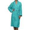 Cotton Unisex Terry Robe, Soft And Absorbent Robes For Men And Women, Bathroom Accessories(Teal)