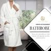 Cotton Unisex Terry Robe, Soft And Absorbent Robes For Men And Women, Bathroom Accessories(White)