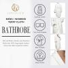 Cotton Unisex Terry Robe, Soft And Absorbent Robes For Men And Women, Bathroom Accessories(White)