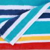 SUPERIOR 100% Cotton Luxury Beach Towels – Oversized Beach Towel, 450 GSM Swim Towel, Red, White, & Blue Ocean Stripes (34″ x 64″)(Stripe Blue)