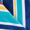 SUPERIOR 100% Cotton Luxury Beach Towels – Oversized Beach Towel, 450 GSM Swim Towel, Red, White, & Blue Ocean Stripes (34″ x 64″)(Stripe Blue)