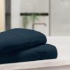 SUPERIOR 1000 Thread Count Egyptian Cotton Pillowcase Set, Pillow Covers for All Pillows and Sleepers, Soft Pillowcases for Bed Fashion, Basics, Large Cases, 2-Piece Set- Standard, Light Blue(Navy Blue)