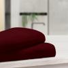 SUPERIOR 1000 Thread Count Egyptian Cotton Pillowcase Set, Pillow Covers for All Pillows and Sleepers, Soft Pillowcases for Bed Fashion, Basics, Large Cases, 2-Piece Set- Standard, Light Blue(Burgundy)