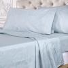 SUPERIOR 3 Piece Cotton Blend Paisley Duvet Cover Set, King/California King, Navy Blue(Blue)
