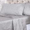SUPERIOR 3 Piece Cotton Blend Paisley Duvet Cover Set, King/California King, Navy Blue(Gray)