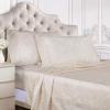 SUPERIOR 3 Piece Cotton Blend Paisley Duvet Cover Set, King/California King, Navy Blue(Ivory)