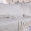 SUPERIOR 3 Piece Cotton Blend Paisley Duvet Cover Set, King/California King, Navy Blue(White)