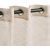 SUPERIOR Argyle Sheers Grommet Header Set of 2 Curtain Panels, Linen(Beige)