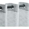 SUPERIOR Argyle Sheers Grommet Header Set of 2 Curtain Panels, Linen(Mint)