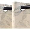 SUPERIOR Blackout Curtains, Room Darkening Window Accent for Bedroom, Sun Blocking, Thermal, Modern Bohemian Curtains, Leaves Collection, Set of 2 Panels, Rod Pocket – 52 in x 108 in, Ivory
